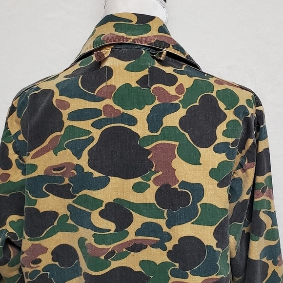 VINTAGE 70s SafTbak Duck Camouflage Lightweight Grunge Hunting Jacket Small - Picture 11 of 14